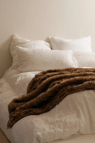 Vegan Fur Throw - Wolf