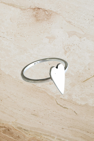 Heart Stacker Ring - Silver
