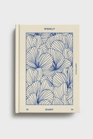 2026 Weekly Diary - Prussian Blue Floral