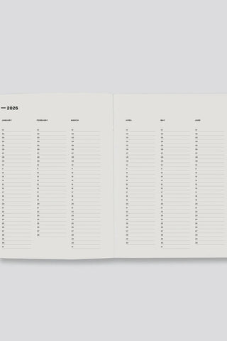 2026 Weekly Diary - Midnight