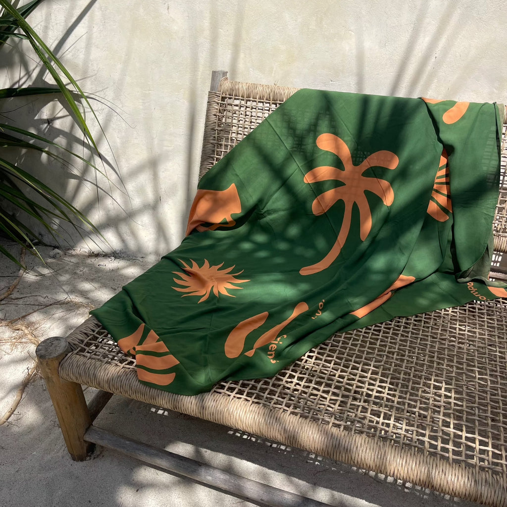 OVERSIZED SARONG by A COMPANY OF FRIENDS - GREEN/ORANGE