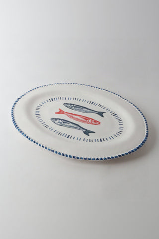 Melamine Nautical Sardine Oval Platter
