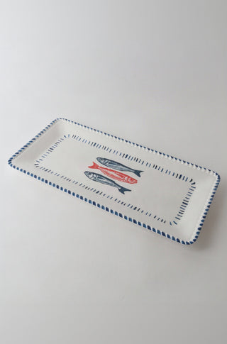 Melamine Nautical Sardine Rectangle Platter