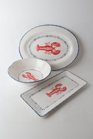 Melamine Nautical Lobster Oval Platter