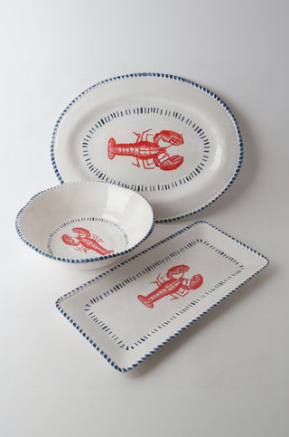 Melamine Nautical Lobster Rectangle Platter