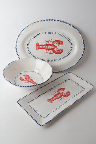 Melamine Nautical Lobster Bowl