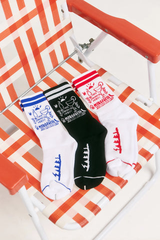 The Margie Socks - Red/White