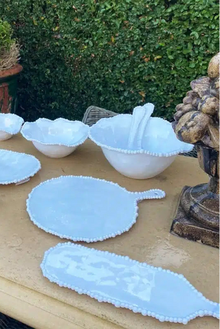 Melamine Pearl Platter with Handle