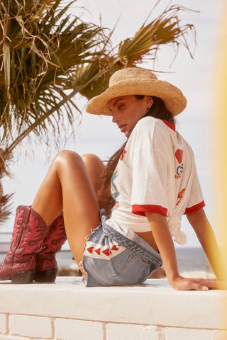 The Raving Heart Shorts - Denim