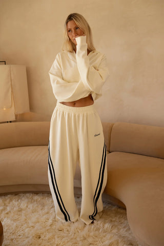 Cropped Hoodie - Butter & Navy