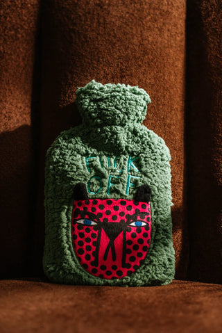 Hot Water Bottle - 'The RUDE Cheetah one'