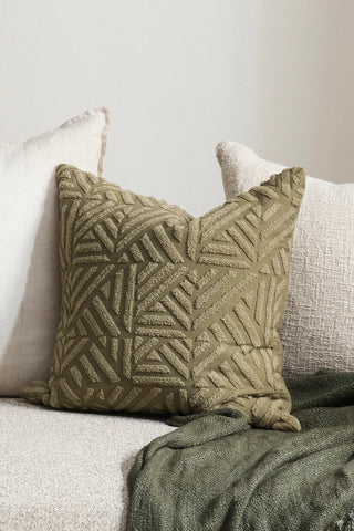 Remus Feather Filled Cushion - Chive