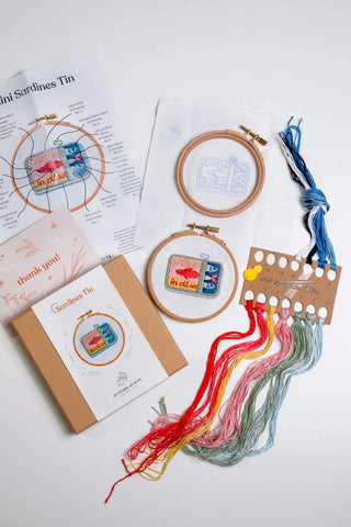 Embroidery Kit - Mini Sardines Tin