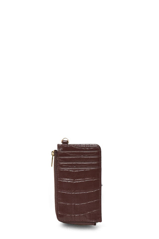 Winona Card Holder Croc - Espresso