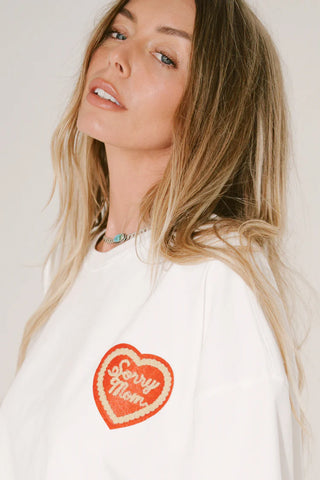 Sorry Mom Tee - White