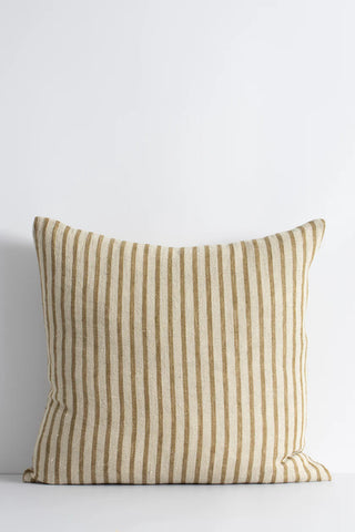 Spencer Feather Filled Cushion - Ochre/Natural