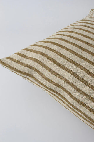 Spencer Feather Filled Cushion - Ochre/Natural