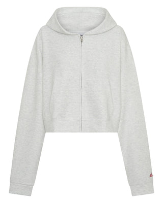 Cropped Hoodie - Grey & Red