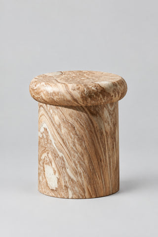 Strata Mushroom Stool - Chocolate Marble