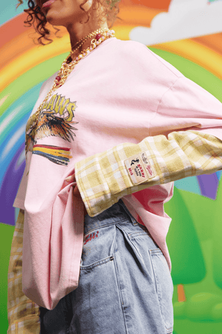 The Sabbi Outlaw Shirt - Pink/ Green