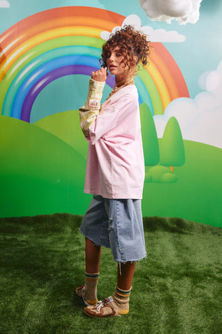 The Sabbi Outlaw Shirt - Pink/ Green
