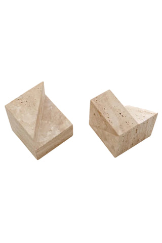Geo Stone Bookend Pair