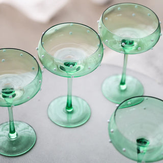 The Perfect Pearl Coupe - Set of 4 Green