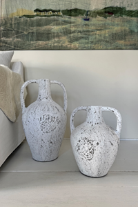 Lombok Urn Buffalo Antique Whitewash