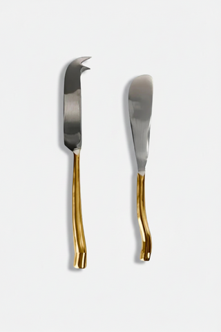 Gold Cheese Knife Set of 2