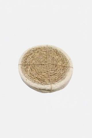 Seagrass Coasters Set - White