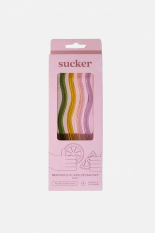 Wavy Glass Drinking Straws