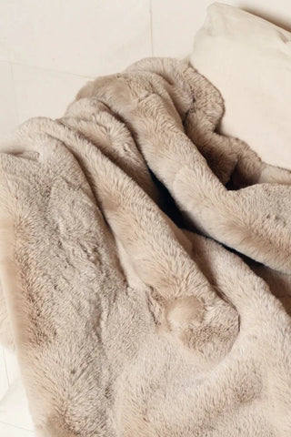 Fur Throw - Big Bear Pewter