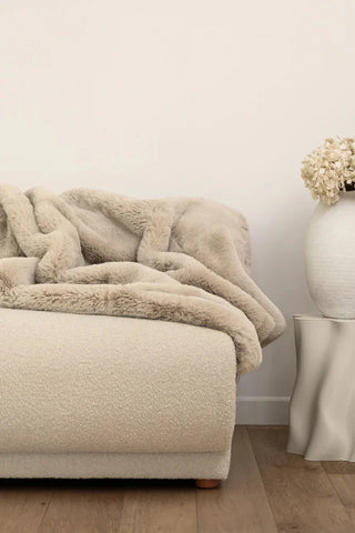 Fur Throw - Big Bear Pewter