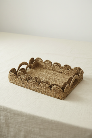 Seagrass Rectangle Scallop Trays