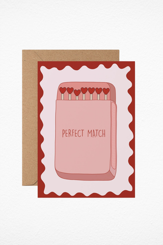 Perfect Match Love Greeting Card, Anniversary, Wedding