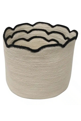 Jute Scallop Basket