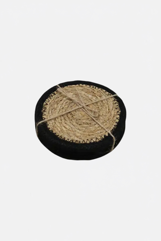 Seagrass Coasters Set - Black