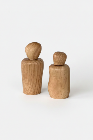 Wavy Salt and Pepper Shaker - Natural