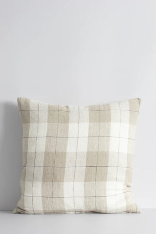 Willis Feather Filled Cushion - Nougat/Ivory