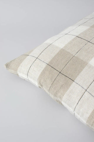 Willis Feather Filled Cushion - Nougat/Ivory