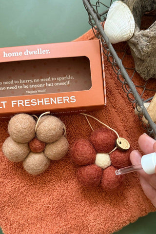 Felt Flower Fresheners - Creamy Caramel