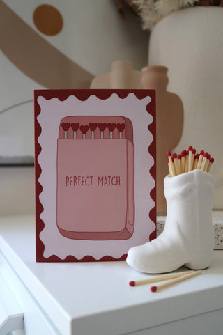 Perfect Match Love Greeting Card, Anniversary, Wedding