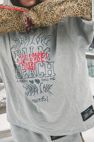 The Be Happy Leopard Long Sleeve Tee