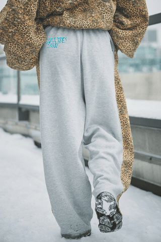 The Be Happy Wide Leg Sweatpants - Leopard
