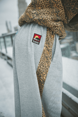 The Be Happy Wide Leg Sweatpants - Leopard