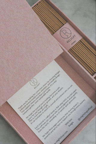 Growth Journal + Incense Bundle - Dusty Pink