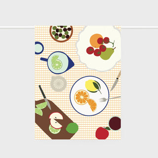 Fruit On Plates Tea Towel