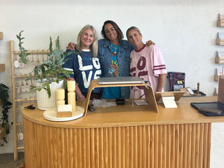 Hayley, Tracey and Kelly behind the counter at Gathered Collab in Whitianga