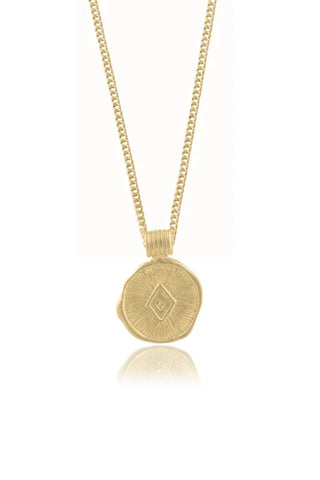 Health Round Pendant - Gold