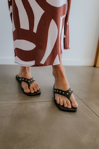 The Kali Studded Leather Jandal